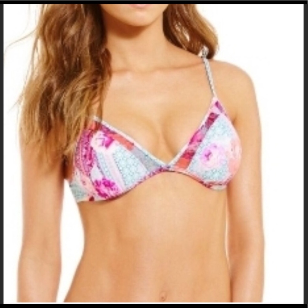 Gianni Bini floral bikini bra top size 32D